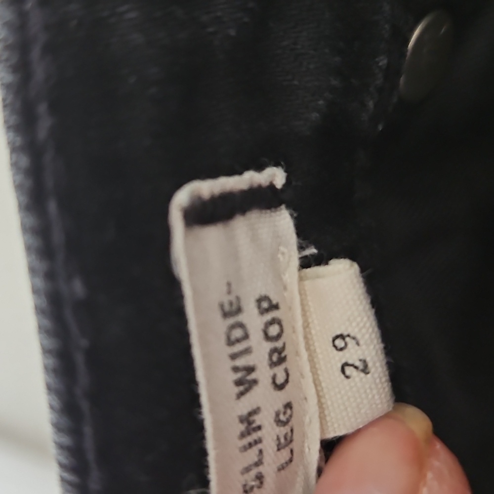 MADEWELL Slim Wide Leg Crop Women's Black Jeans 29 - Picture 5 of 11